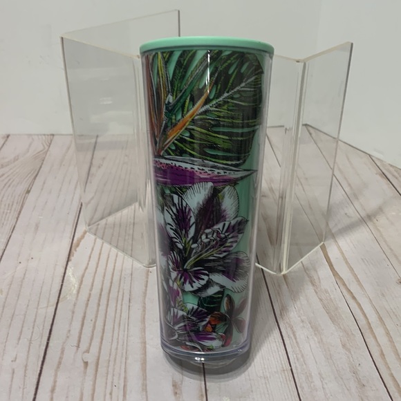 Starbucks Tropical Floral Teal 24oz Tumbler - Picture 3 of 7